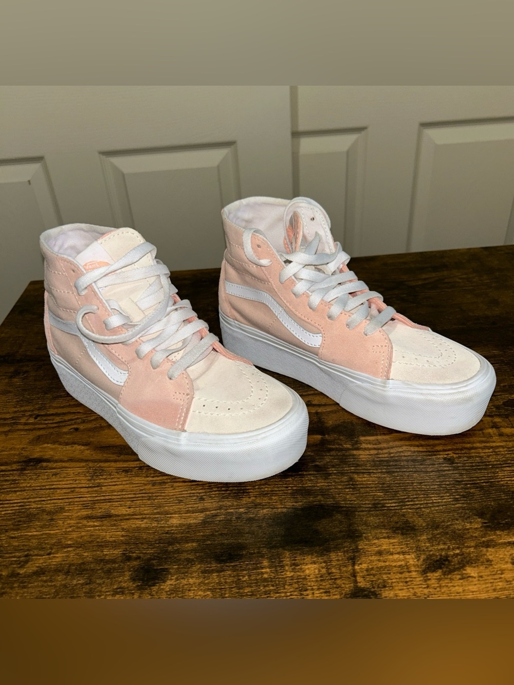 Vans | Sk8-Hi Tapered Stackform Pink Suede High Top Sneakers, Womens 7